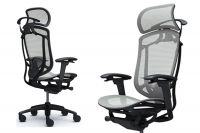 OKAMURA CONTESSA SECONDA Black shell Light Grey Mesh Seat Chair