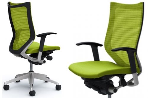 OKAMURA CP Ergonomic Home Office Silver Frame Chairs